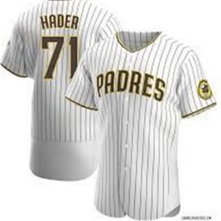 Men's San Diego Padres #71 HADER White Flex Base Stitched Baseball Jersey