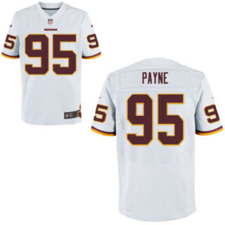 Men's Washington Redskins #95 Payne White Elite Jersey