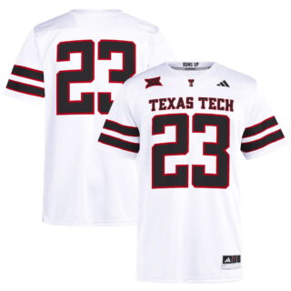 Custom NCAA Men's #23 White Texas Tech Red Raiders Alternate Premier Football Jersey
