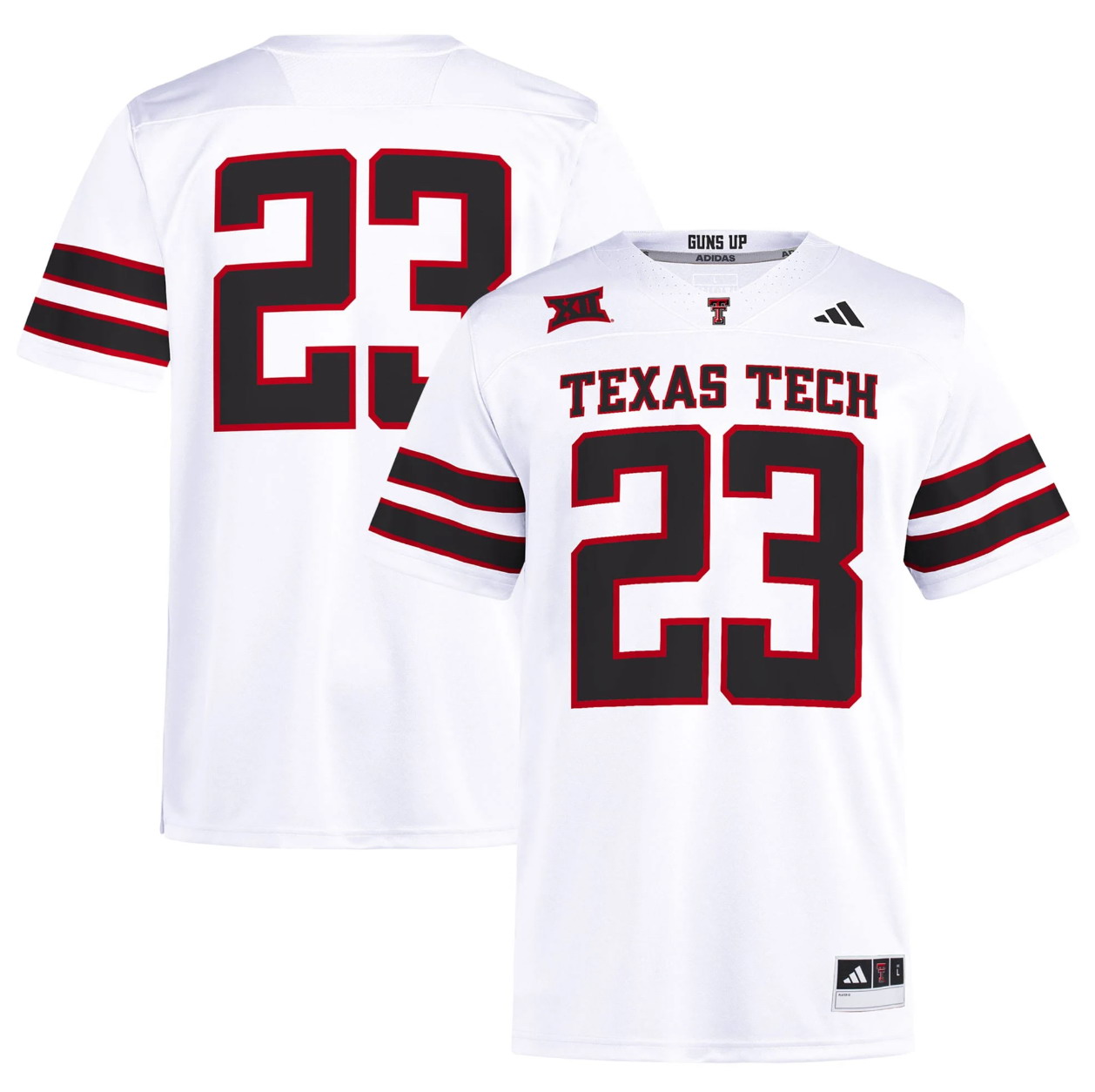 Custom NCAA Men's #23 White Texas Tech Red Raiders Alternate Premier Football Jersey