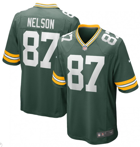 Men's Jordy Nelson #87 Green Bay Packers Game Football Green Jersey