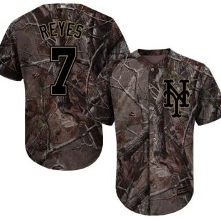 Mets #7 Jose Reyes Camo Realtree Collection Cool Base Stitched Baseball Jersey