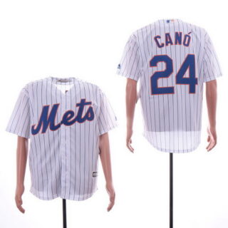 Mets 24 Robinson Cano White Cool Base Jersey