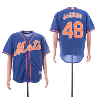 Mets 48 Jacob DeGrom Royal Cool Base Jersey
