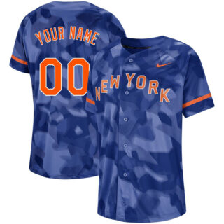 Mets Royal Camo Fashion Men's Customized Jersey
