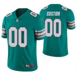 Miami Dolphins Custom Aqua Vapor Untouchable Limited Jersey
