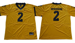 Michigan Wolverines 2 Charles Woodson Gold College Football Jersey