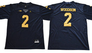 Michigan Wolverines 2 Charles Woodson Navy College Football Jersey