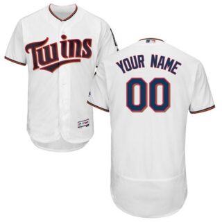 Minnesota Twins White Men's Customized Flexbase Jersey