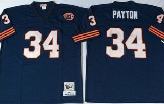 Mitchell&Ness Bears #34 Walter Payton Blue Throwback Stitched NFL Jerseys