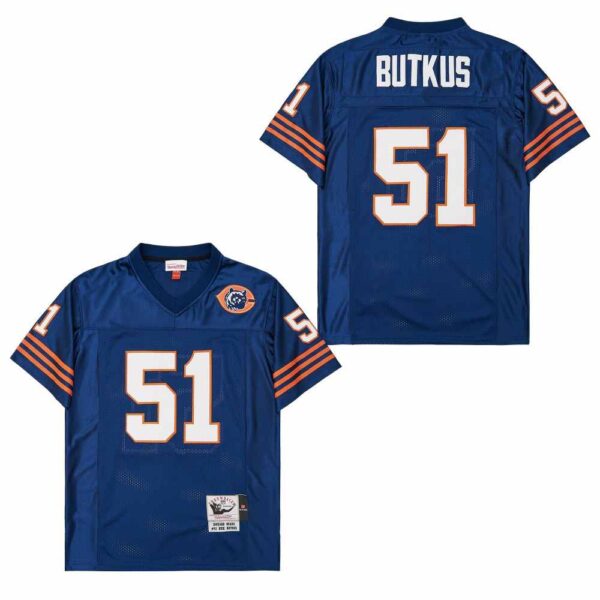 Mitchell&Ness Bears #51 Throwback Men's Throwback Stitched NFL Jerseys