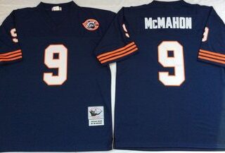 Mitchell&Ness Bears #9 Robbie Gould Navy Blue Throwback Men's Stitched NFL Jerseys