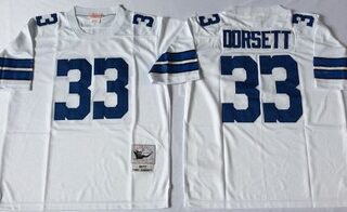 Mitchell&Ness cowboys #33 Tony Dorsett white Throwback Stitched NFL Jersey
