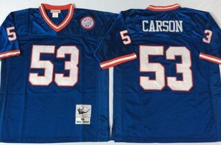 Mitchell&Ness giants #53 harry carson blue Throwback Stitched NFL Jerseys