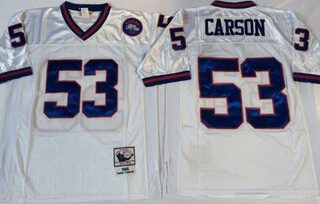 Mitchell&Ness giants #53 harry carson white Throwback Stitched NFL Jerseys