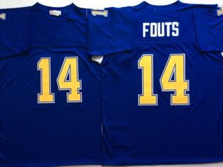 Mitchell And Ness 1994 Chargers #14 Dan Fouts Navy Blue Throwback Stitched NFL Jersey