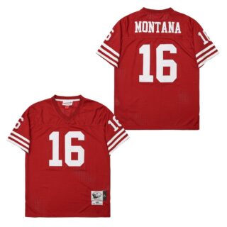 Mitchell And Ness 49ers #16 Joe Montana Men's Throwback Stitched NFL Jerseys