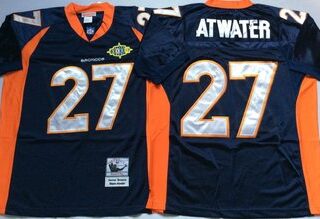 Mitchell And Ness Broncos #27 knowshon moreno blue orange Throwback Stitched NFL Jersey