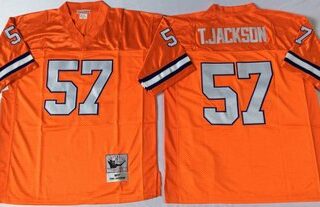 Mitchell And Ness Broncos #57 orange Throwback Stitched NFL Jersey