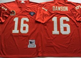 Mitchell And Ness Chiefs #16 len dawson red Throwback Stitched NFL Jersey