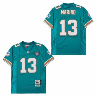 Mitchell And Ness Dolphins #13 Throwback Stitched NFL Jerseys