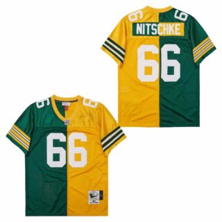 Mitchell And Ness Packers #66 Throwback Stitched NFL Jerseys