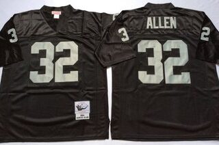 Mitchell And Ness Raiders #32 Marcus Allen balck Throwback Stitched NFL Jersey