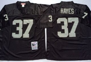 Mitchell And Ness Raiders #37 Lester Hayes balck Throwback Stitched NFL Jersey