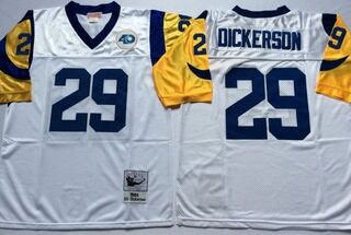 Mitchell And Ness Rams #29 Eric Dickerson white Throwback Stitched NFL Jersey