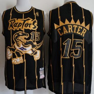 Mitchell And Ness Raptors #15 Vince Carter Black Throwback Stitched NBA Jersey