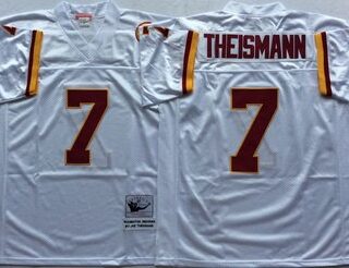 Mitchell And Ness Redskins #7 joe theismann white Throwback Stitched NFL Jersey