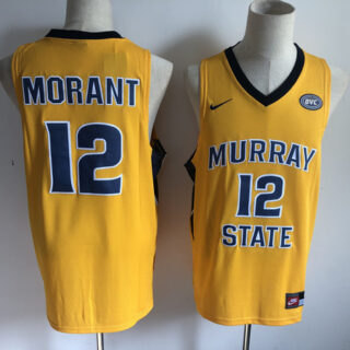 Murray State 12 Ja Morant Yellow Nike College Basketball Jersey