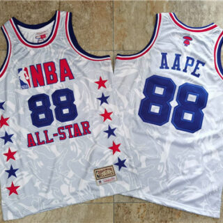 NBA 88 AAPE All Star White Hardwood Classics Jersey