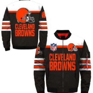 NFL Cleveland Browns Sublimated Fashion 3D Fullzip Jacket -2