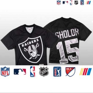 NFL Las Vegas Raiders #15 Nelson Agholor Black Men's Mitchell & Nell Big Face Fashion Limited NFL Jersey