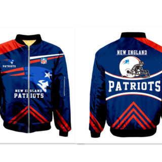 NFL New England Patriots Sublimated Fashion 3D Fullzip Jacket-3