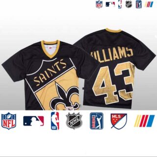 NFL New Orleans Saints #43 Marcus Williams Black Men's Mitchell & Nell Big Face Fashion Limited NFL Jersey