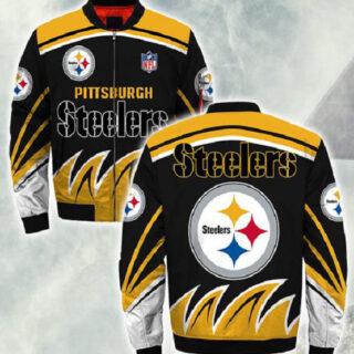 NFL Pittsburgh Steelers Sublimated Fashion 3D Fullzip Jacket-3