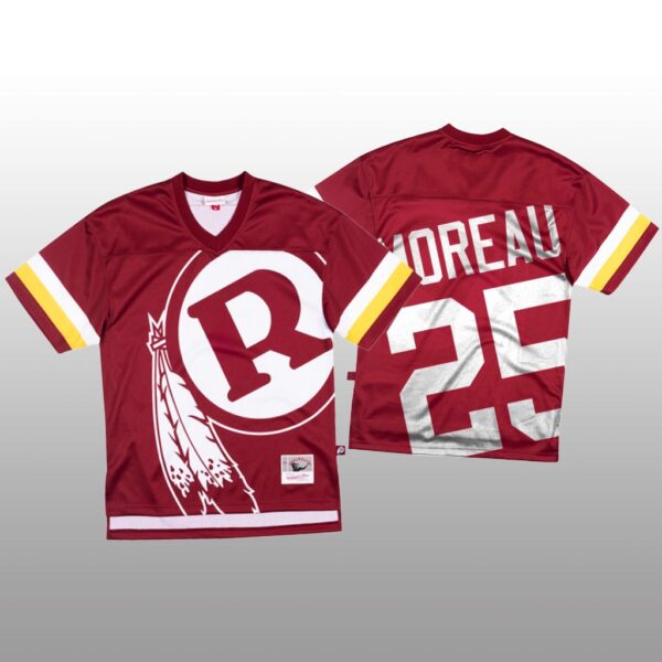NFL Washington Redskins #25 Fabian Moreau Red Men's Mitchell & Nell Big Face Fashion Limited NFL Jersey