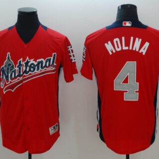 National League 4 Yadier Molina Red 2018 MLB All Star Game Home Run Derby Jersey