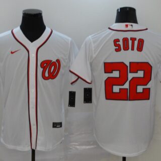 Nationals 22 Juan Soto White Nike 2020 Cool Base Jersey