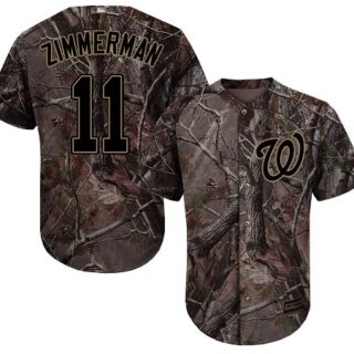 Nationals #11 Ryan Zimmerman Camo Realtree Collection Cool Base Stitched Youth Baseball Jersey