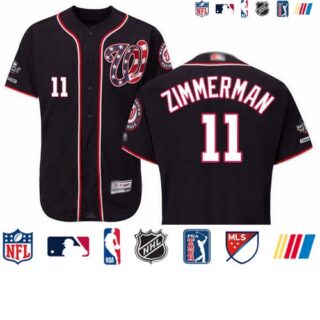 Nationals #11 Ryan Zimmerman Navy Blue Flexbase Authentic Collection 2019 World Series Champions Stitched Baseball Jersey