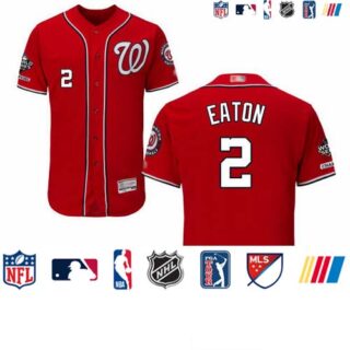 Nationals #2 Adam Eaton Red Flexbase Authentic Collection 2019 World Series Champions Stitched Baseball Jersey