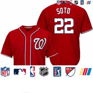 Nationals #22 Juan Soto Red New Cool Base Stitched Baseball Jersey