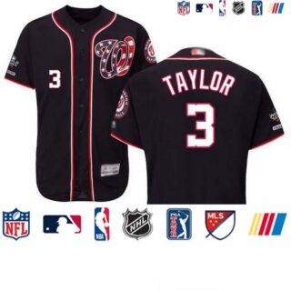 Nationals #3 Michael Taylor Navy Blue Flexbase Authentic Collection 2019 World Series Champions Stitched Baseball Jersey