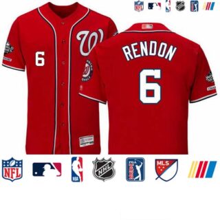 Nationals #6 Anthony Rendon Red Flexbase Authentic Collection 2019 World Series Champions Stitched Baseball Jersey