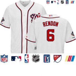 Nationals #6 Anthony Rendon White New Cool Base 2019 World Series Champions Stitched Baseball Jersey