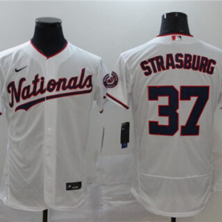 Nationals 37 Stephen Strasburg White 2020 Nike Flexbase Jersey