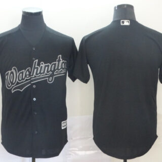 Nationals Blank Black Flexbase Jersey